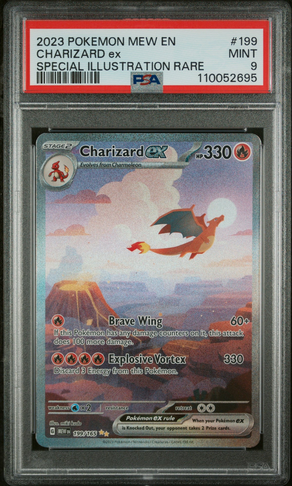 CHARIZARD EX · #199 · POKEMON MEW EN-151 · PSA 9 — PSA 9 — c2f80800-2660-476e-aaf4-73d86f6facee