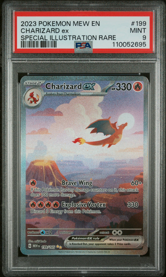 CHARIZARD EX · #199 · POKEMON MEW EN-151 · PSA 9 — PSA 9 — c2f80800-2660-476e-aaf4-73d86f6facee