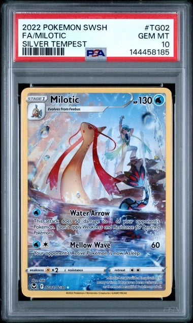 FA/MILOTIC · #TG02 · POKEMON SWORD & SHIELD SILVER TEMPEST · PSA 10 — PSA 10 — 4bf69a93-7e6c-457e-8e9d-1b04053db5fb
