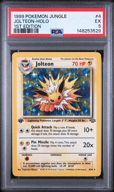 JOLTEON-HOLO · #4 · POKEMON JUNGLE · PSA 5 — PSA 5 — 3a966d6a-f510-4f90-b875-b67bb9cb676c