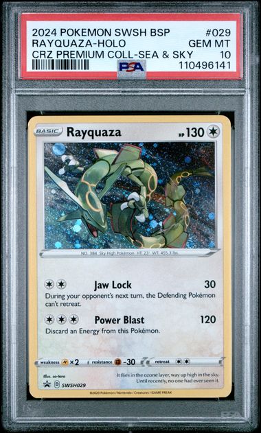 RAYQUAZA-HOLO · #029 · POKEMON SWSH BLACK STAR PROMO · PSA 10 — PSA 10 — c18f5ae0-ee04-4416-a05e-77be7be25c06