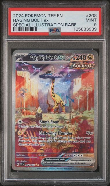 RAGING BOLT EX · #208 · POKEMON TEF EN-TEMPORAL FORCES · PSA 9 — PSA 9 — 3a966d6a-f510-4f90-b875-b67bb9cb676c