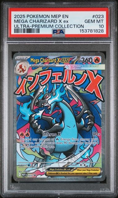 MEGA CHARIZARD X EX · #023 · POKEMON MEP EN-ME BLACK STAR PROMO · PSA 10 — PSA 10 — 3a966d6a-f510-4f90-b875-b67bb9cb676c