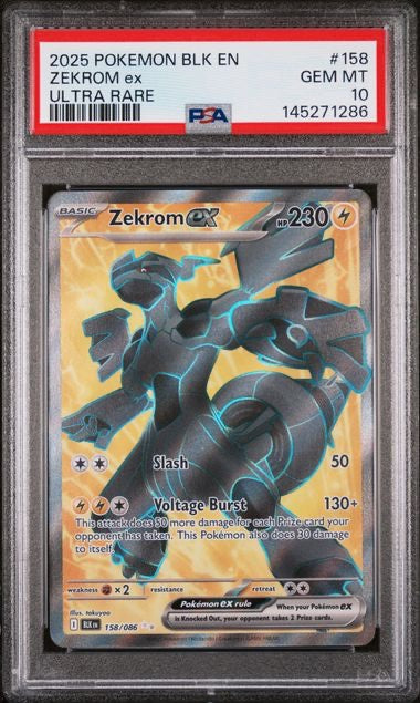 ZEKROM EX · #158 · POKEMON BLK EN-BLACK BOLT · PSA 10 — PSA 10 — 3a966d6a-f510-4f90-b875-b67bb9cb676c