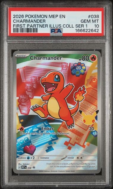CHARMANDER · #038 · POKEMON MEP EN-ME BLACK STAR PROMO · PSA 10 — PSA 10 — 3a966d6a-f510-4f90-b875-b67bb9cb676c