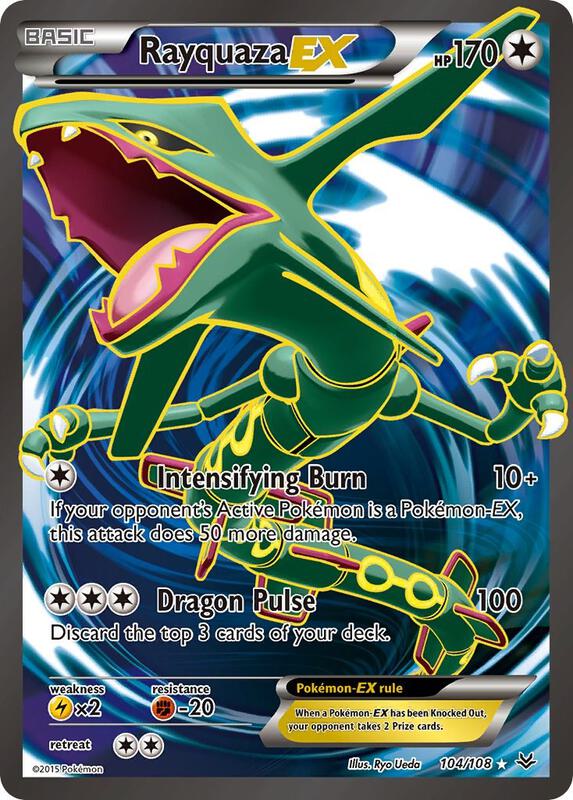 Rayquaza EX (104 Full Art) — Damaged (DMG) — 674a0bac-c844-43a6-a669-0ade1743fd27