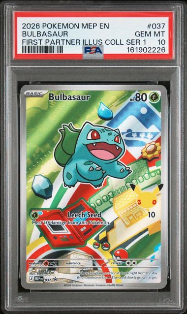 BULBASAUR · #037 · POKEMON MEP EN-ME BLACK STAR PROMO · PSA 10 — PSA 10 — 3a966d6a-f510-4f90-b875-b67bb9cb676c