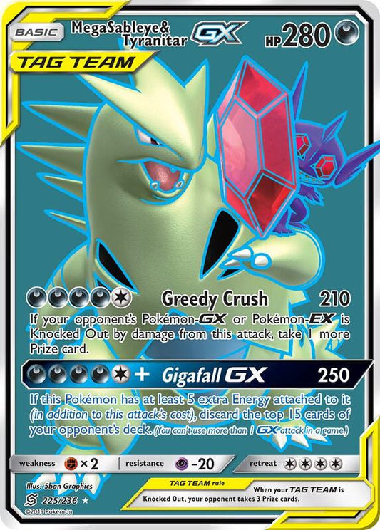 Mega Sableye & Tyranitar GX (Full Art) — Moderately Played (MP) — 18d075f9-4e03-4428-a7c2-803254b01b43