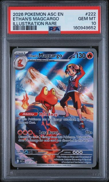ETHAN'S MAGCARGO · #222 · POKEMON ASC EN-ASCENDED HEROES · PSA 10 — PSA 10 — 66ab36d9-3755-4c7e-a77f-e73542301a78