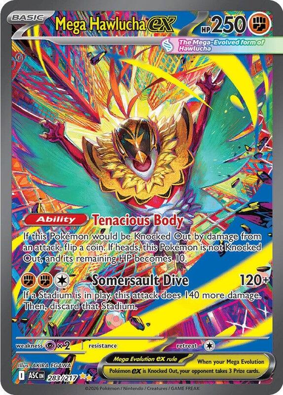 Mega Hawlucha ex - 283/217 — Near Mint (NM) — 395a8c20-deb9-4755-a42a-9c38b0610084