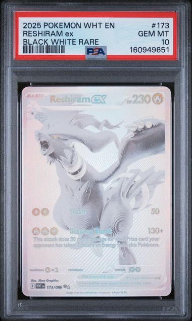 RESHIRAM EX · #173 · POKEMON WHT EN-WHITE FLARE · PSA 10 — PSA 10 — 66ab36d9-3755-4c7e-a77f-e73542301a78