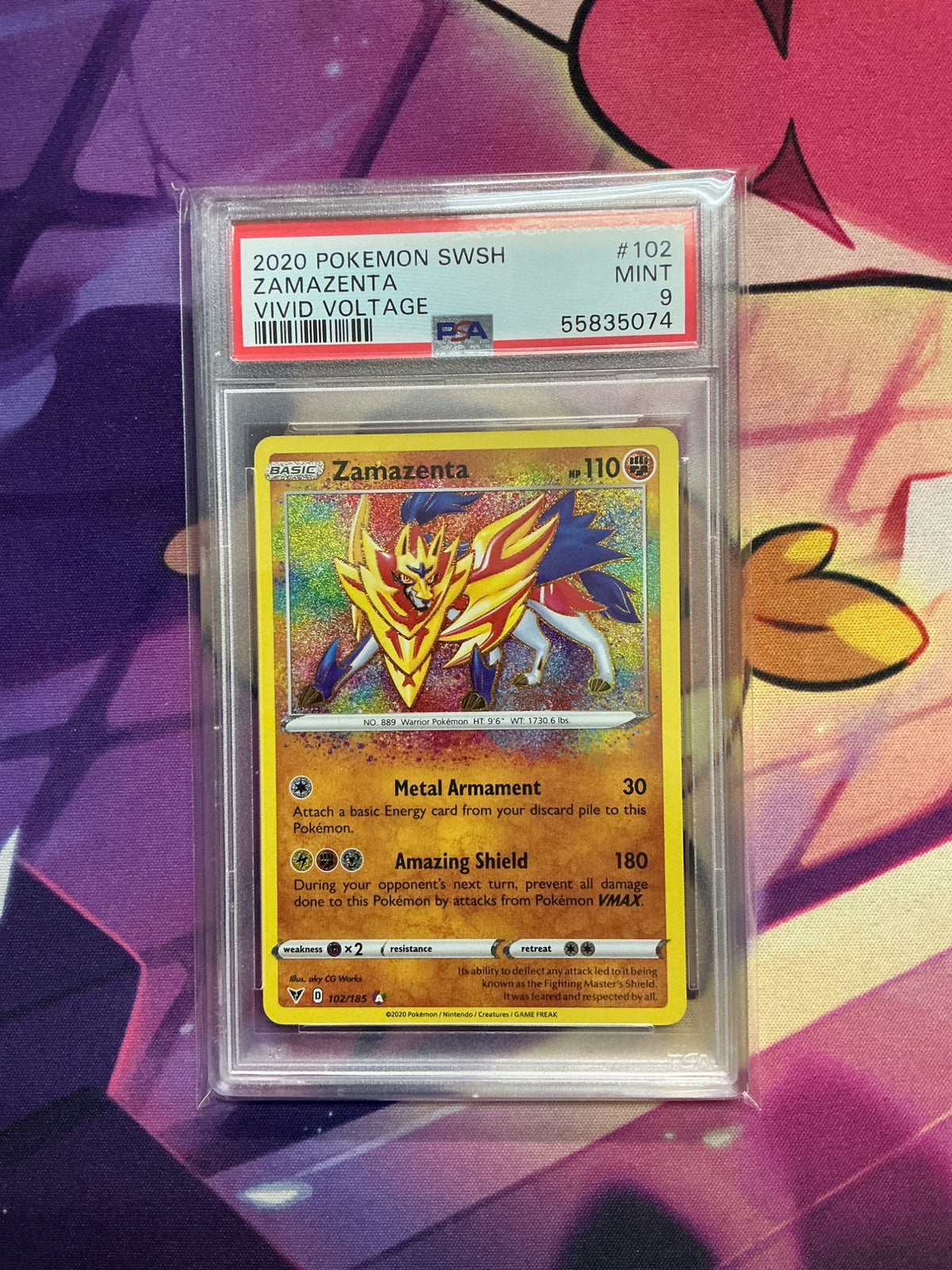 ZAMAZENTA · #102 · POKEMON SWORD & SHIELD VIVID VOLTAGE · PSA 9 — PSA 9 — 859e88e0-c432-4194-95c7-c3e0b611b6d0