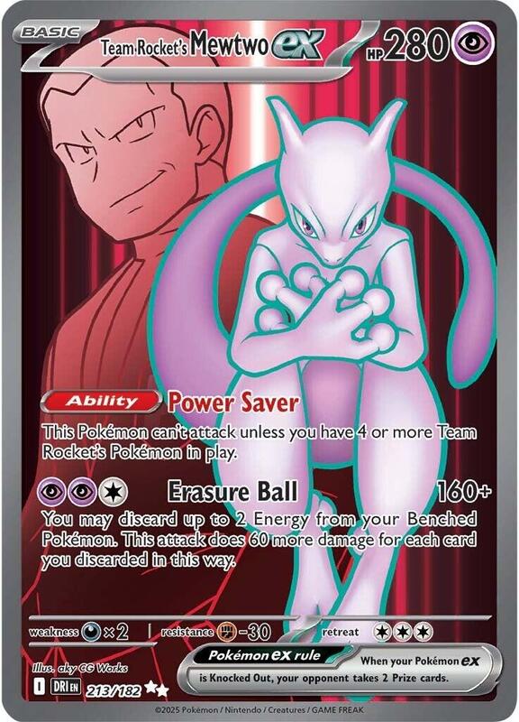Team Rocket's Mewtwo ex - 213/182 — Near Mint (NM) — bb926668-d611-4e26-967a-db24f432050b