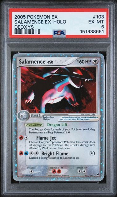 SALAMENCE EX-HOLO · #103 · POKEMON EX DEOXYS · PSA 6 — PSA 6 — d479fa6b-59e1-4dc2-98ae-f370caf24400