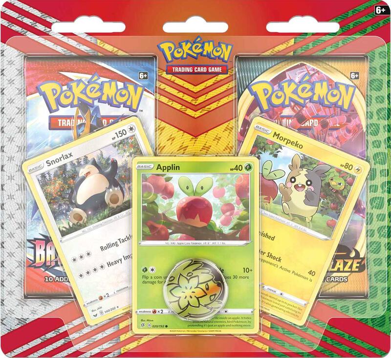 2 Pack Blister [Snorlax, Morpeko & Applin Cards] — Sealed — fac45bc0-942e-4ddc-b786-99869bcba9ed