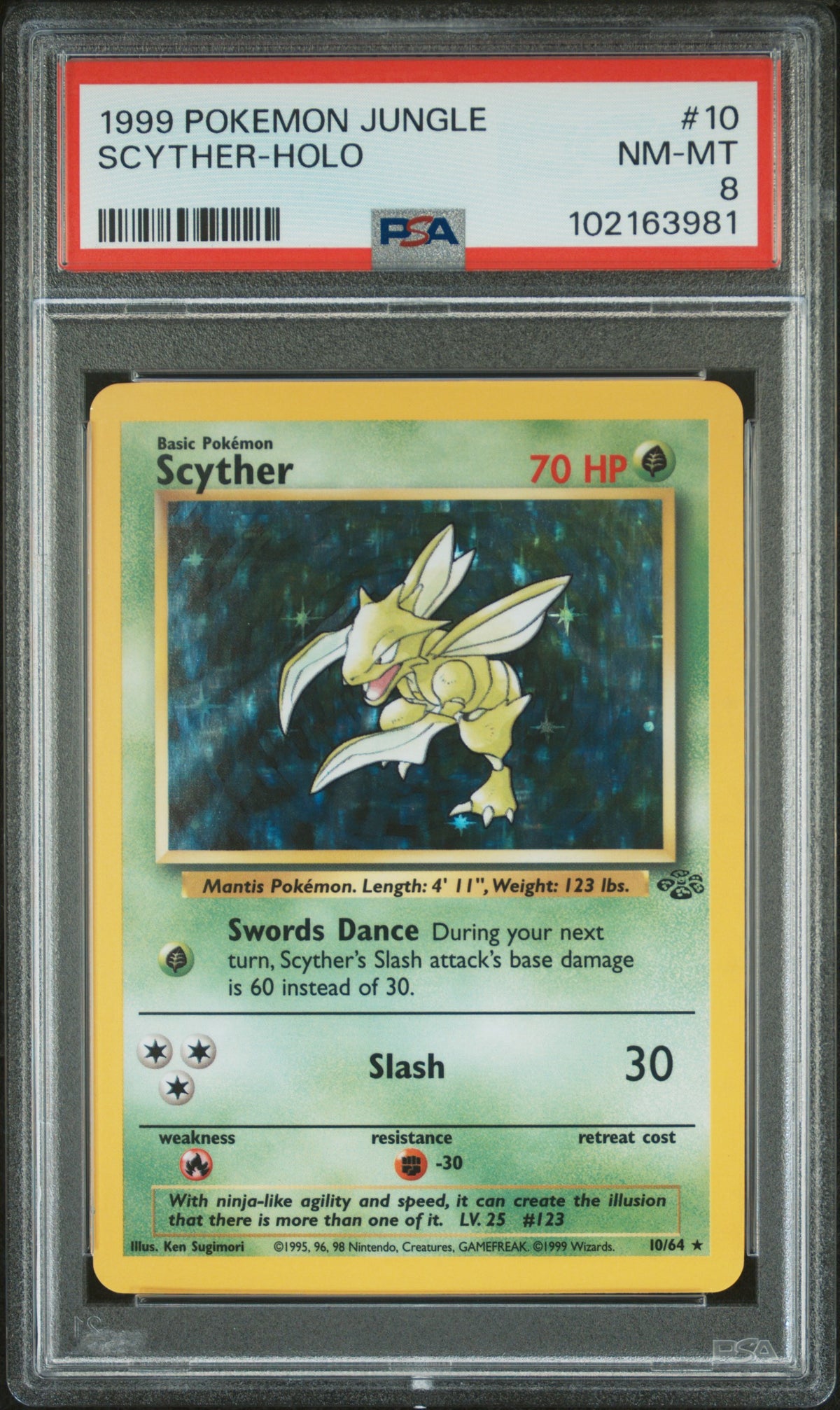 SCYTHER-HOLO · #10 · POKEMON JUNGLE · PSA 8 — PSA 8 — 8b8d5288-4392-4a6b-96c6-32a7c7c00c33