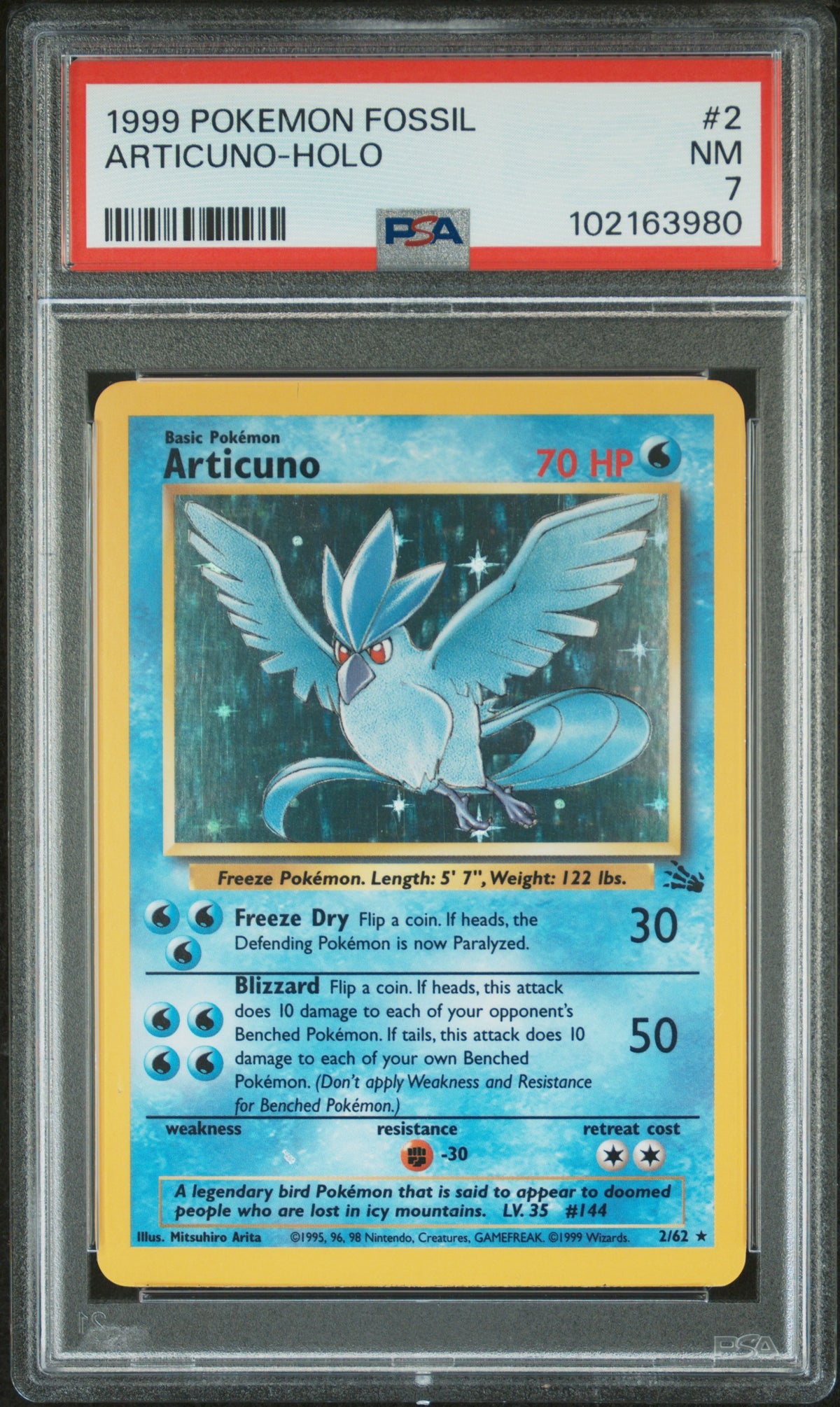 ARTICUNO-HOLO · #2 · POKEMON FOSSIL · PSA 7 — PSA 7 — 8b8d5288-4392-4a6b-96c6-32a7c7c00c33
