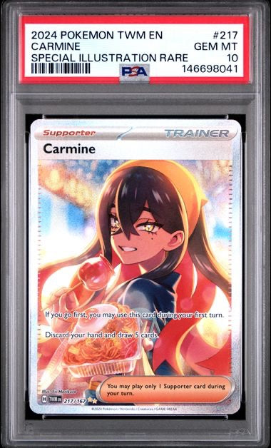 CARMINE · #217 · POKEMON TWM EN-TWILIGHT MASQUERADE · PSA 10 — PSA 10 — 2997f8b8-88e7-4859-b535-cfea487a0000