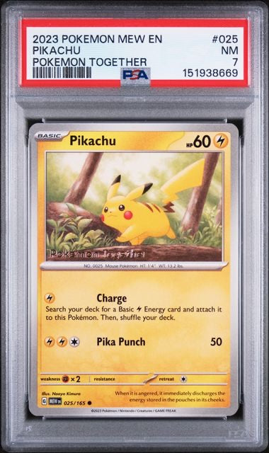PIKACHU · #025 · POKEMON MEW EN-151 · PSA 7 — PSA 7 — 6ce3c23d-69be-4011-b80a-6599c58f1939