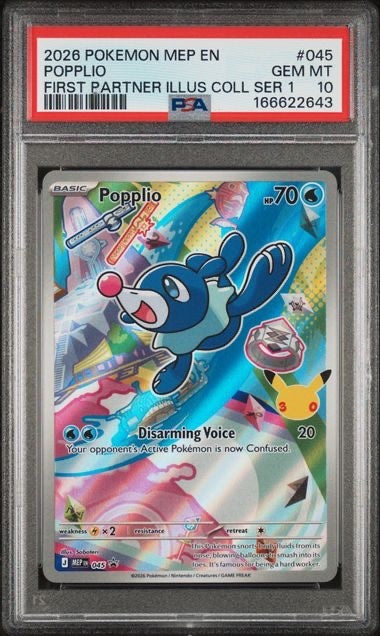 POPPLIO · #045 · POKEMON MEP EN-ME BLACK STAR PROMO · PSA 10 — PSA 10 — 6ce3c23d-69be-4011-b80a-6599c58f1939