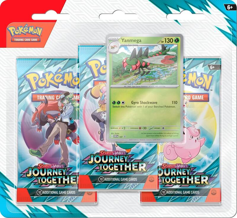 Journey Together 3 Pack Blister [Yanmega] — Sealed — 5ac267c0-fcc8-4a7e-8dee-a7d70bb27396