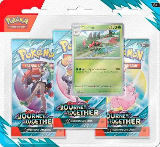 Journey Together 3 Pack Blister [Yanmega] — Sealed — 5ac267c0-fcc8-4a7e-8dee-a7d70bb27396