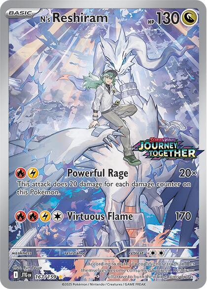 N's Reshiram - 167/159 (Journey Together Stamped) — NM (Sealed) — 128061c3-150e-4a02-8b34-8f917c500ed2