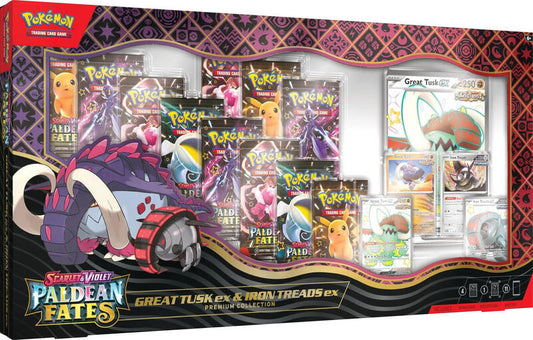 Paldean Fates Great Tusk ex & Iron Treads ex Premium Collection — Sealed — 311dd4da-21e9-45a9-8c60-364c348d1ab5