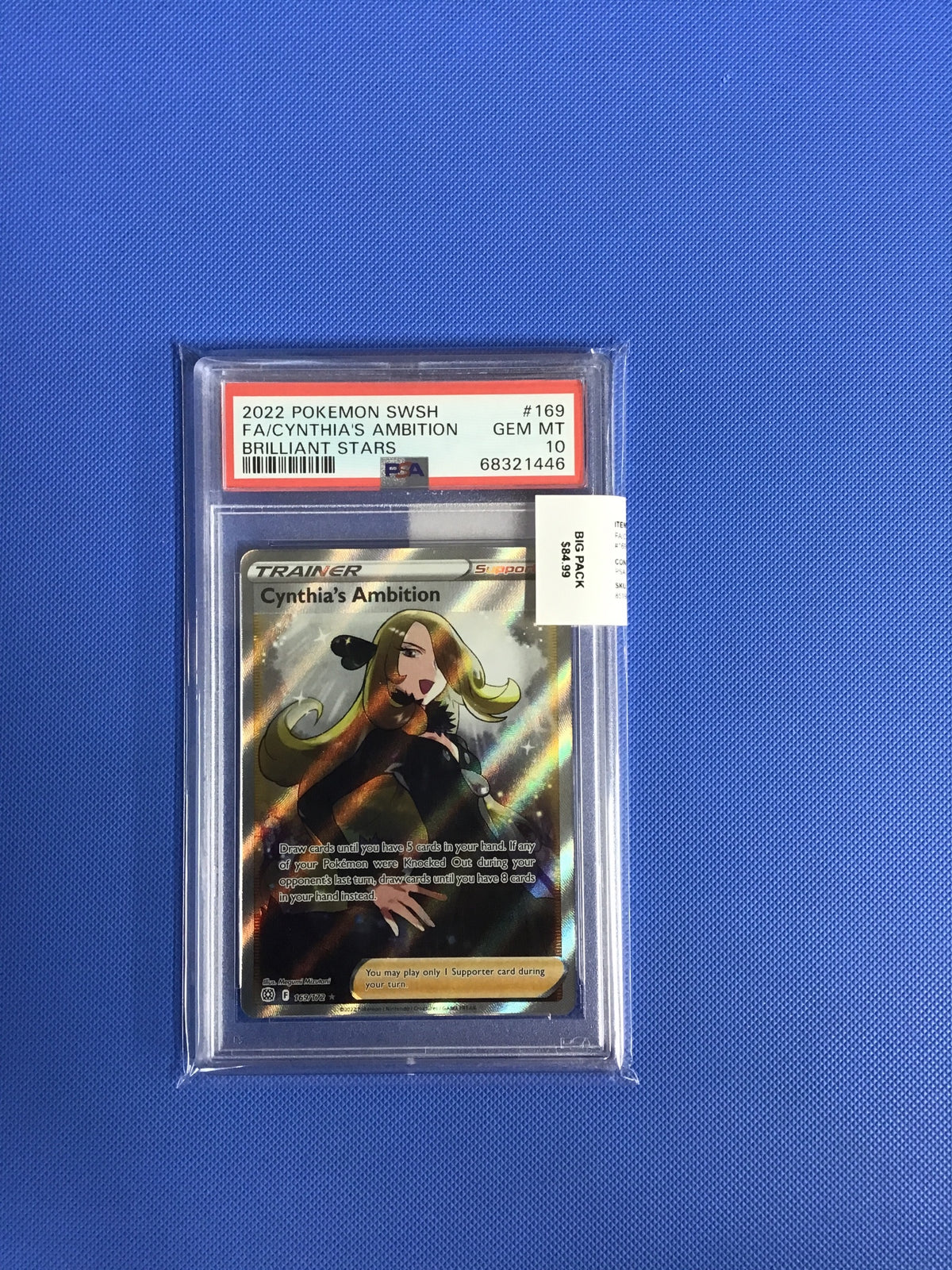 FA/CYNTHIA'S AMBITION · #169 · POKEMON SWORD & SHIELD BRILLIANT STARS · PSA 10 — PSA 10 — 13659851-126c-410b-85ca-75b1a2b9d2d9