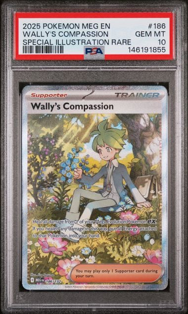 WALLY'S COMPASSION · #186 · POKEMON MEG EN-MEGA EVOLUTION · PSA 10 — PSA 10 — 6ce3c23d-69be-4011-b80a-6599c58f1939