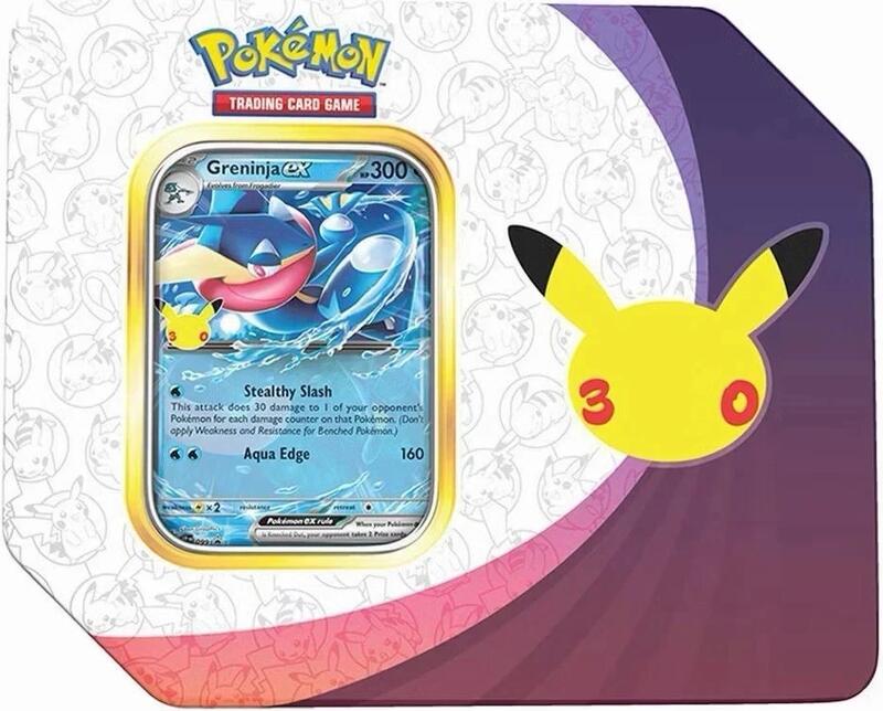 30th Celebration ex Tin [Greninja ex] (Retail Version) — Sealed — 25de02d7-d7cf-4bd8-9e5e-8cbd9e5018a2