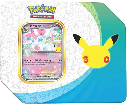 30th Celebration ex Tin [Sylveon ex] (Retail Version) — Sealed — ddc1695b-3ca6-4161-8a08-0eba44e6dffc