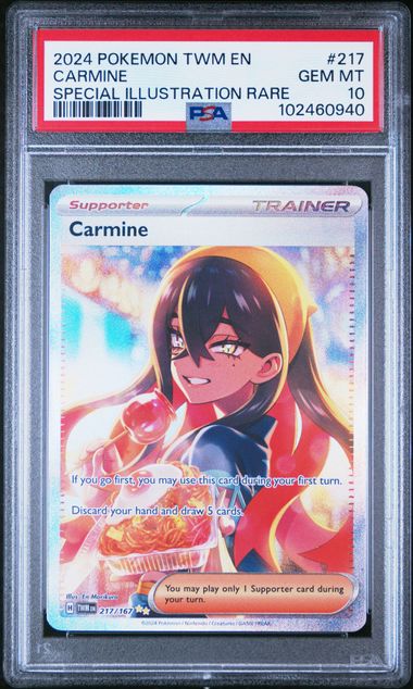 CARMINE · #217 · POKEMON TWM EN-TWILIGHT MASQUERADE · PSA 10
