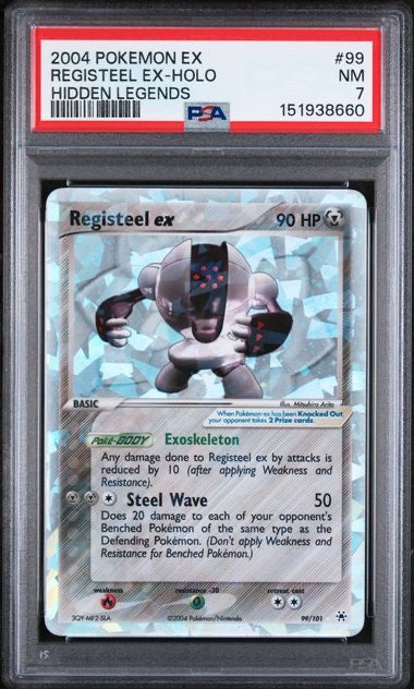 REGISTEEL EX-HOLO · #99 · POKEMON EX HIDDEN LEGENDS · PSA 7 — PSA 7 — d479fa6b-59e1-4dc2-98ae-f370caf24400