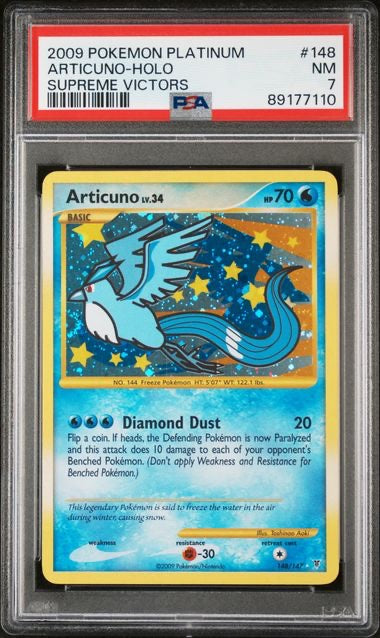 ARTICUNO-HOLO · #148 · POKEMON PLATINUM SUPREME VICTORS · PSA 7 — PSA 7 — 4bf69a93-7e6c-457e-8e9d-1b04053db5fb