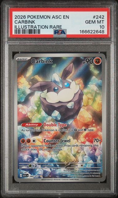 CARBINK · #242 · POKEMON ASC EN-ASCENDED HEROES · PSA 10 — PSA 10 — 6ce3c23d-69be-4011-b80a-6599c58f1939