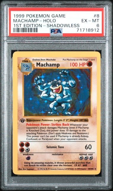 MACHAMP-HOLO · #8 · POKEMON GAME · PSA 6 — PSA 6 — 3a966d6a-f510-4f90-b875-b67bb9cb676c