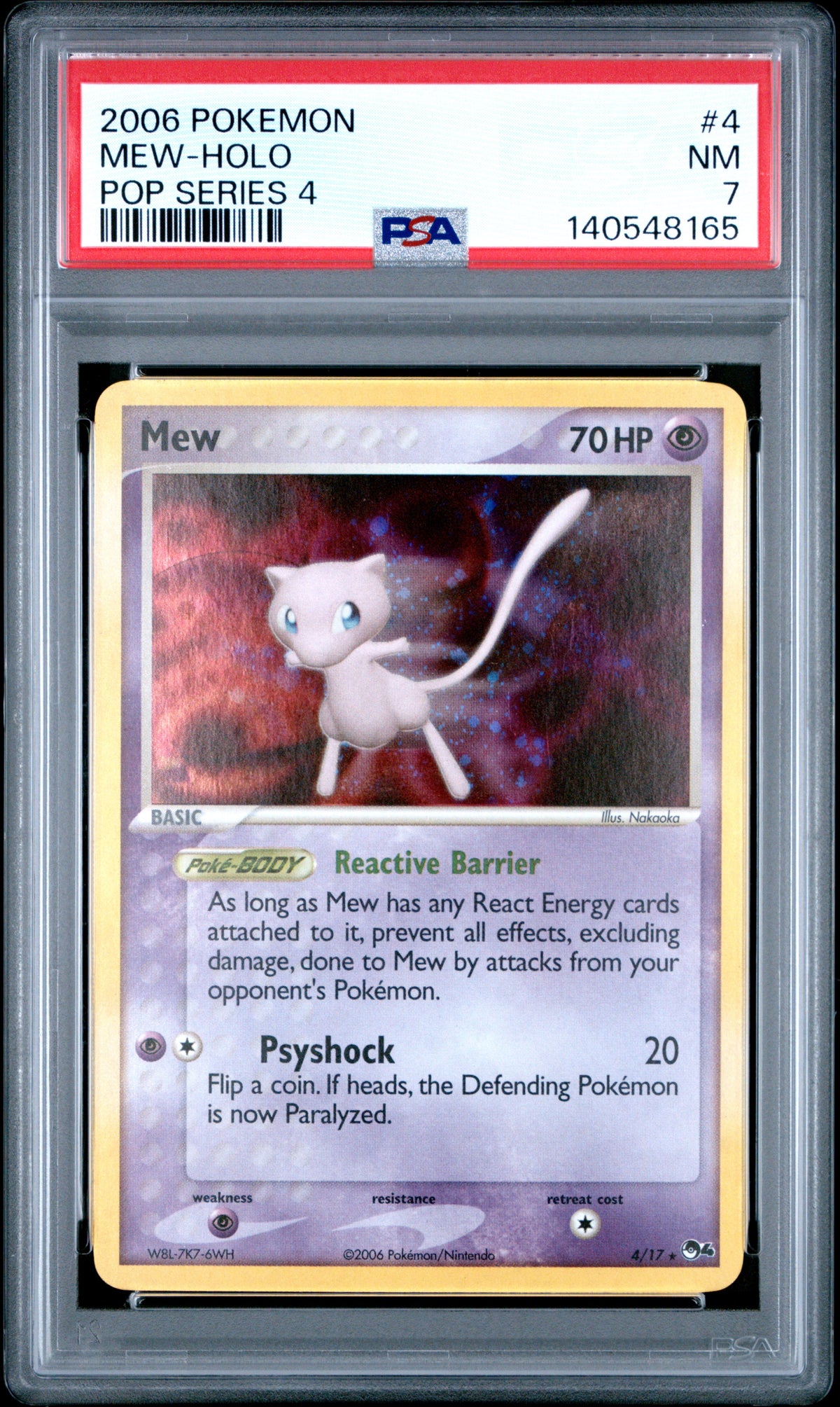 MEW-HOLO · #4 · POKEMON POP SERIES 4 · PSA 7 — PSA 7 — c18f5ae0-ee04-4416-a05e-77be7be25c06