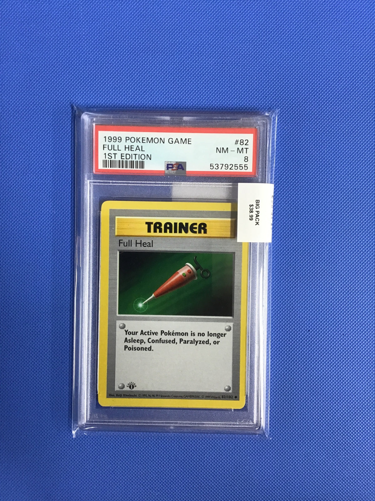 FULL HEAL · #82 · POKEMON GAME · PSA 8 — PSA 8 — e255e7af-0161-4671-b5ec-2071c2226dce