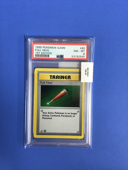 FULL HEAL · #82 · POKEMON GAME · PSA 8 — PSA 8 — e255e7af-0161-4671-b5ec-2071c2226dce