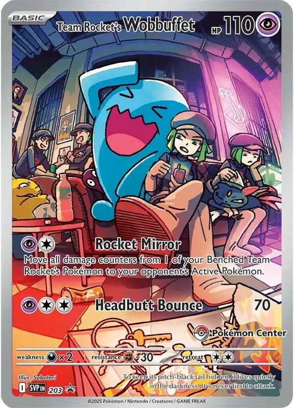 Team Rocket's Wobbuffet (Pokemon Center Exclusive) — Near Mint (NM) — 395a8c20-deb9-4755-a42a-9c38b0610084