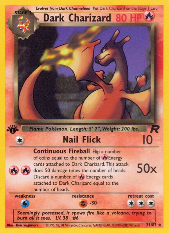 Dark Charizard (21) — Damaged (DMG) — 27d49425-a372-46a7-ac5a-1b0f6e86711c