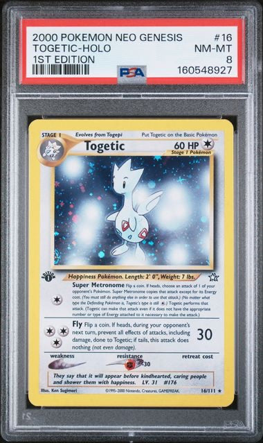 TOGETIC-HOLO · #16 · POKEMON NEO GENESIS 1ST EDITION · PSA 8 — PSA 8 — 493de689-9170-4dd2-8cd0-9c6f771702e4