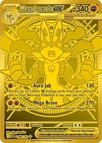 Mega Lucario ex - 188/132 — Near Mint (NM) — 7e864aa8-6c16-484a-a955-6efe4aaf97a6