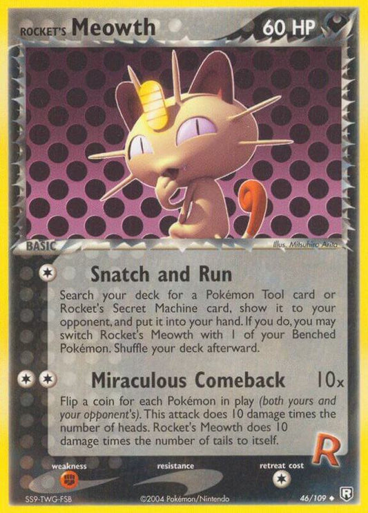 Rocket's Meowth — Lightly Played (LP) — 8a9f86af-47ce-4a1e-a44e-a85719ada2ad