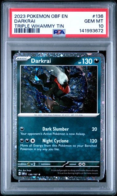 DARKRAI · #136 · POKEMON OBF EN-OBSIDIAN FLAMES · PSA 10 — PSA 10 — a90c2ada-7fa3-42bd-a628-3aa719904680