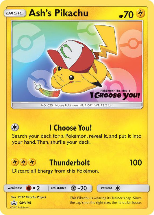 Ash's Pikachu - SM108 — Damaged (DMG) — 0dafeffc-0de1-4fb1-b628-72769714c726