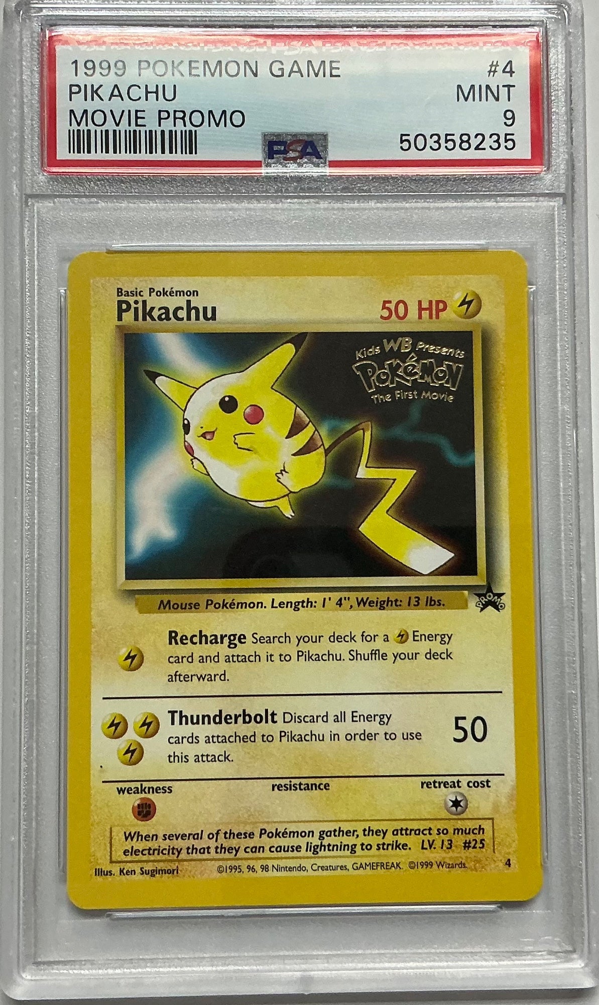 PIKACHU · #4 · POKEMON GAME MOVIE PROMO · PSA 9 — PSA 9 — b924d993-44c0-45af-bcee-e5d0e688fc2b