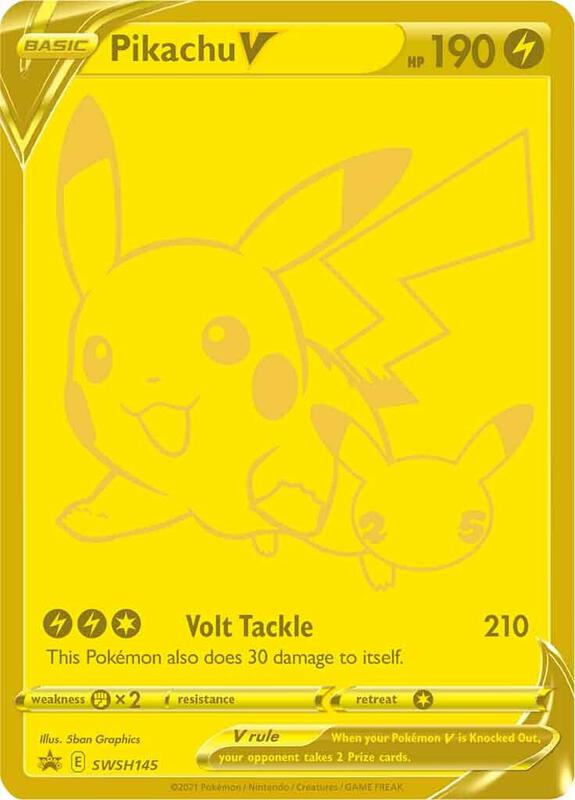 Pikachu V - SWSH145 — Near Mint (NM) — 27d49425-a372-46a7-ac5a-1b0f6e86711c