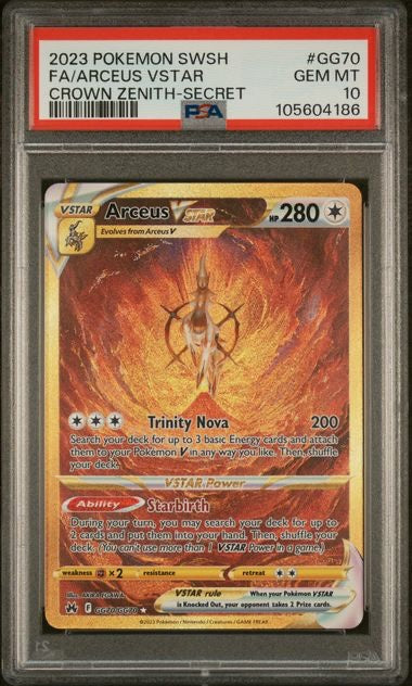 FA/ARCEUS VSTAR · #GG70 · POKEMON SWORD AND SHIELD CROWN ZENITH · PSA 10 — PSA 10 — da1f7a3e-b48e-4116-a893-80af3f15479f
